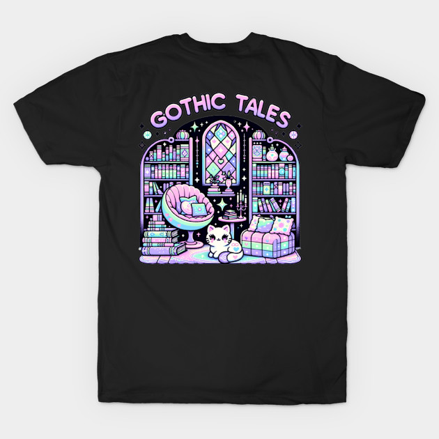 Gothic Tales Pastel Goth Library Kawaii Cute Chibi by Lavender Celeste